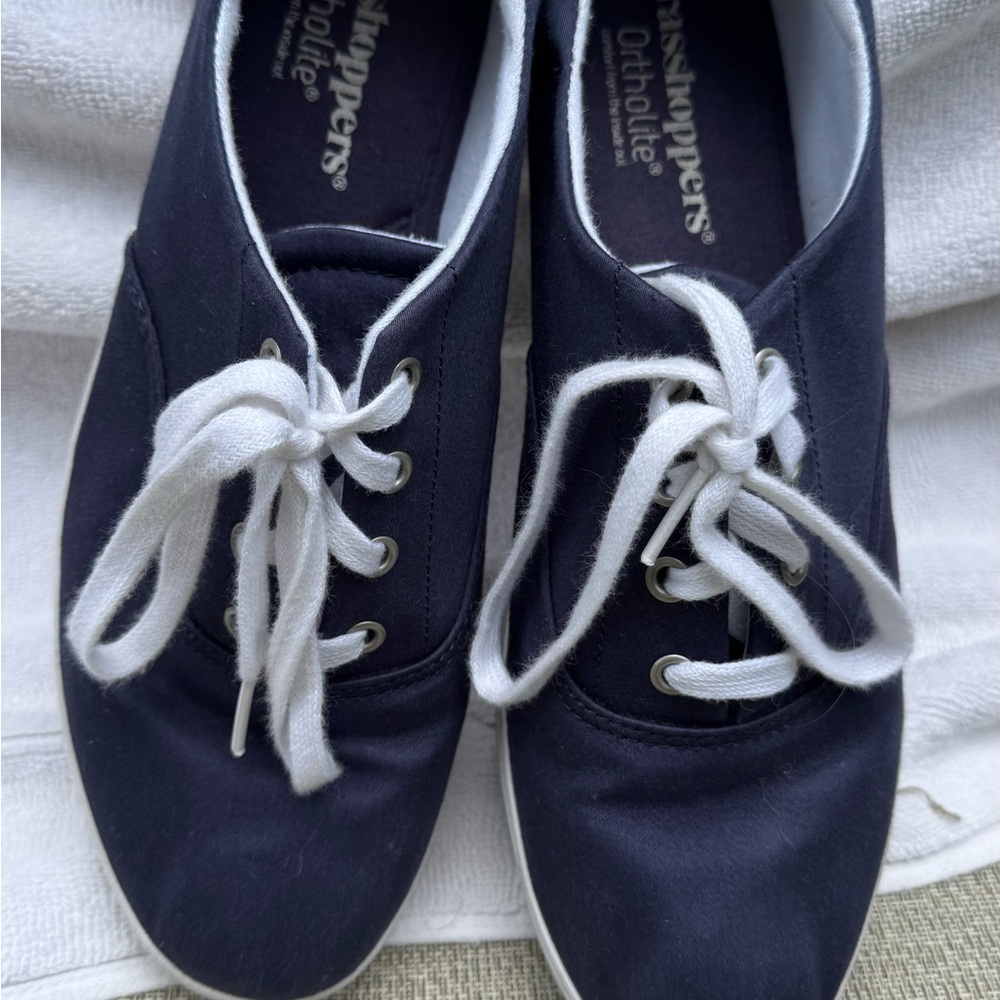Grasshopper Ortholite Navy Canvas Sneakers